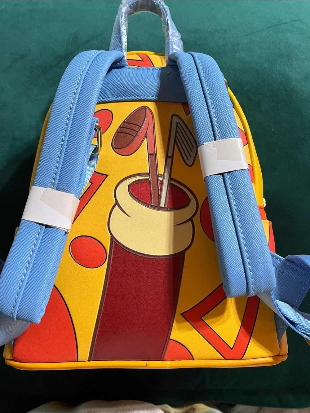 Loungefly Disney Aladdin Genie Yellow Blue Red Mini Backpack    NWT